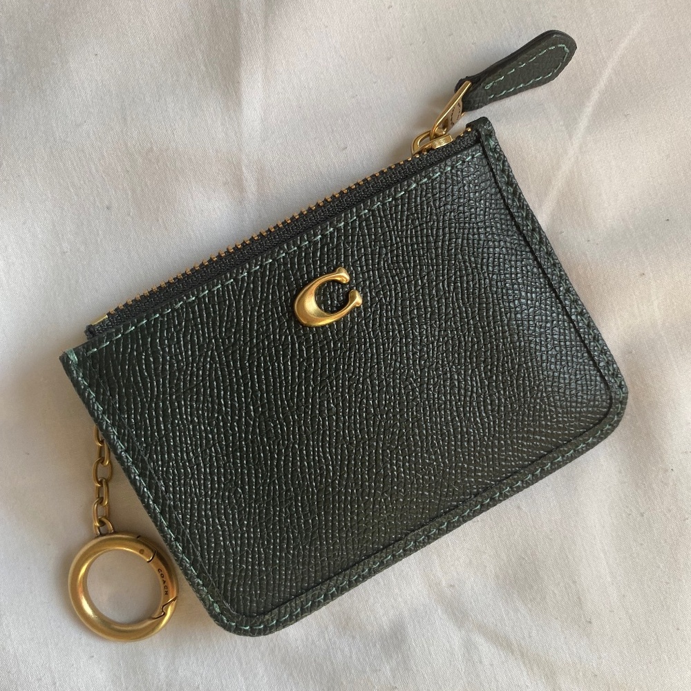 Coach Mini Crossgrain Leather Skinny ID Card Case